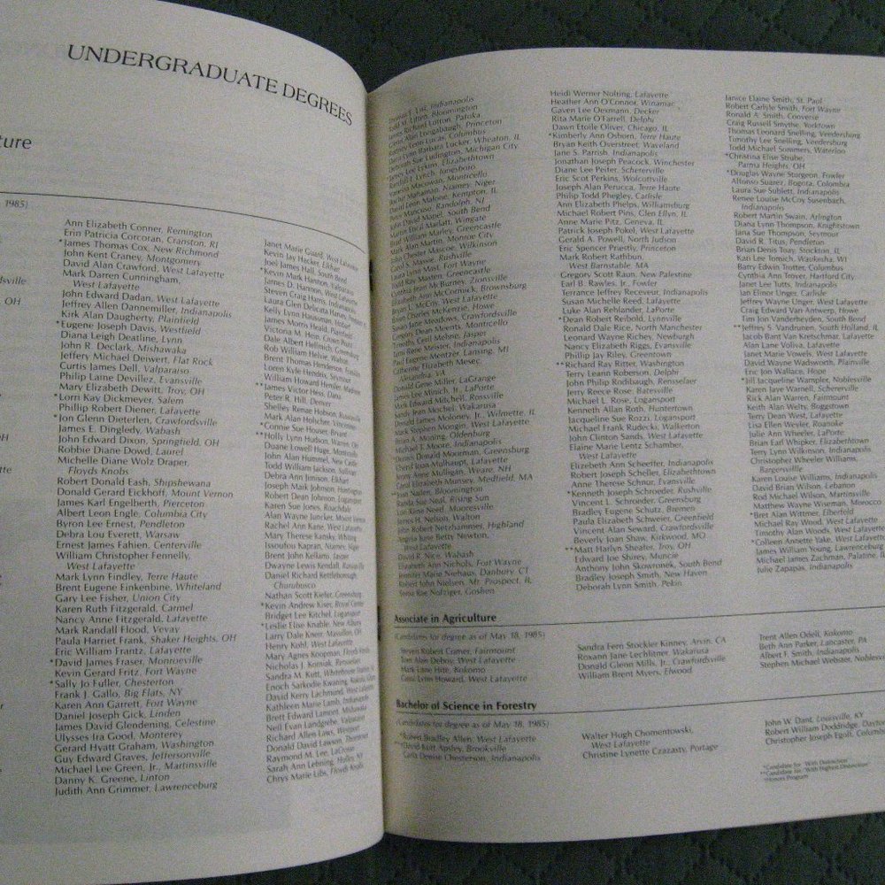 Purdue University 1985 Commencement Program - image 6